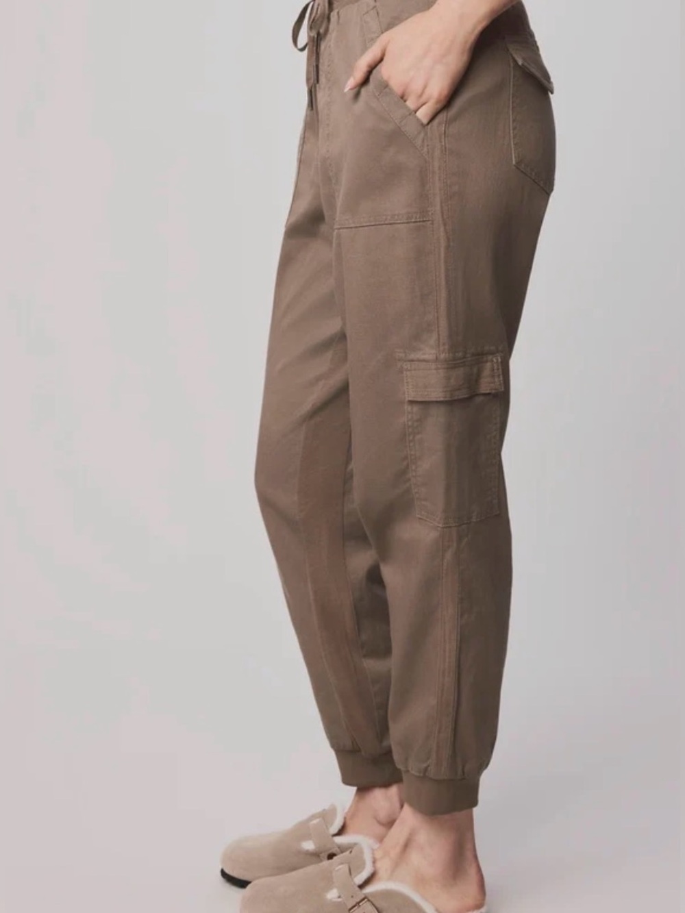 Splendid Jaclyn Cargo Jogger Pants Twill Stretch Cedar Brown XS (Fits Small